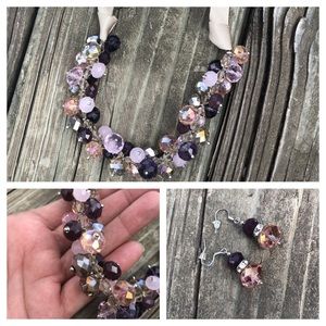 Unique Beaded Necklace w/Earrings- Gorgeous!